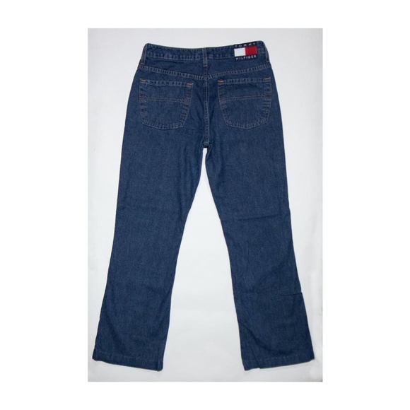 Vintage 90βs Tommy Hilfiger Darkwash Blue Denim Bootcut Jeans Made In Canada - Picture 3 of 4